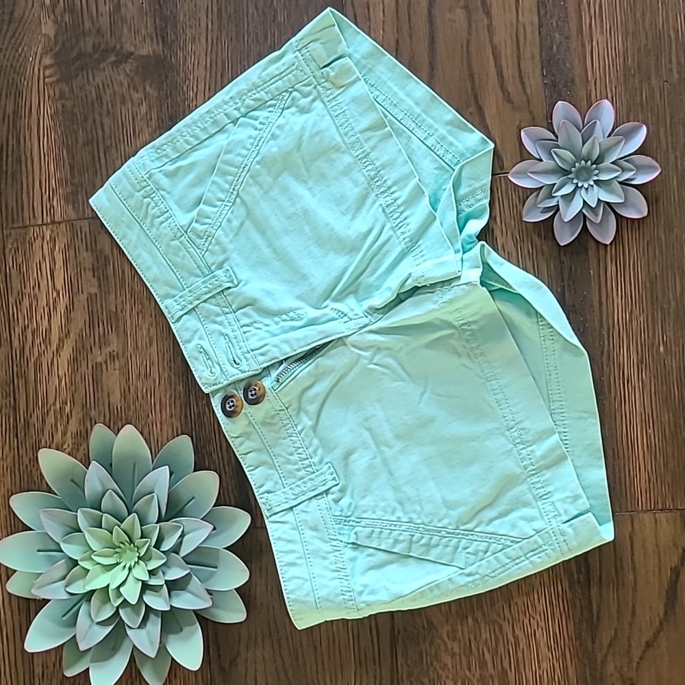 BKE shorts mint green